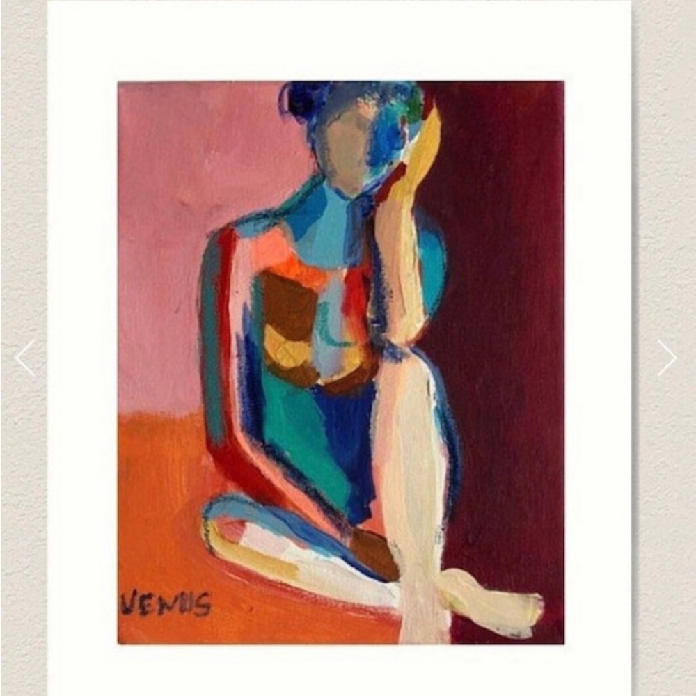 DAYDREAM lll 16x20 Art Print Figurative Female Expressive Colorful Portrait